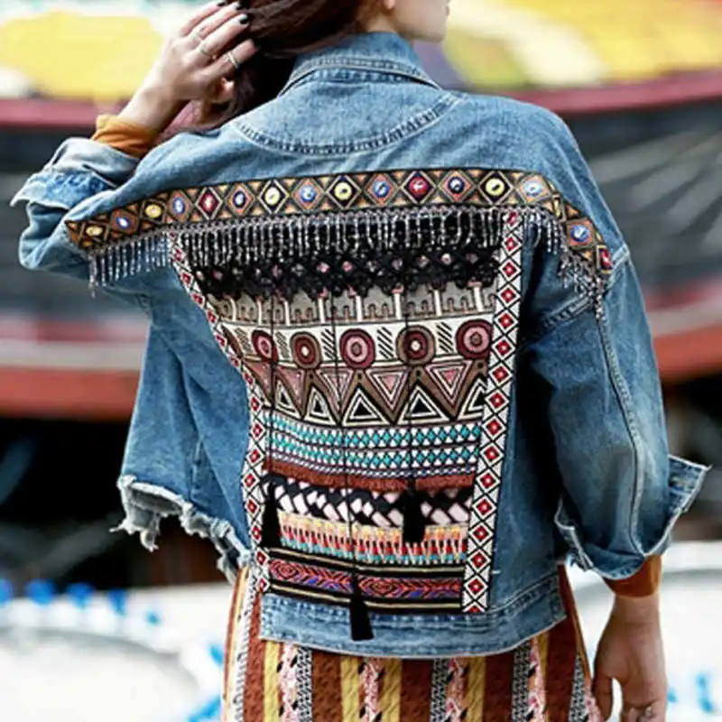 Wenfly Female Clothes Denim Jacket Vintage Ethnic Embroidery Tassel Loose Long Sleeve Women Irregular Outerwear Streetwear
Wenfly Female Clothes Denim Jacket Vintage Ethnic Embroidery Tassel Loose Long Sleeve Women Irregular Outerwear Streetwear
