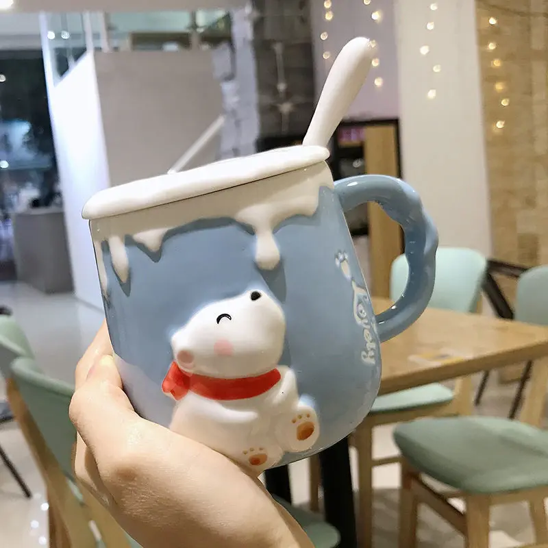 420ML Cartoon Super Cute Ceramic Mug Male and Female Student Couple School Home Breakfast Milk Drinking Cup with Cover
420ML Cartoon Super Cute Ceramic Mug Male and Female Student Couple School Home Breakfast Milk Drinking Cup with Cover