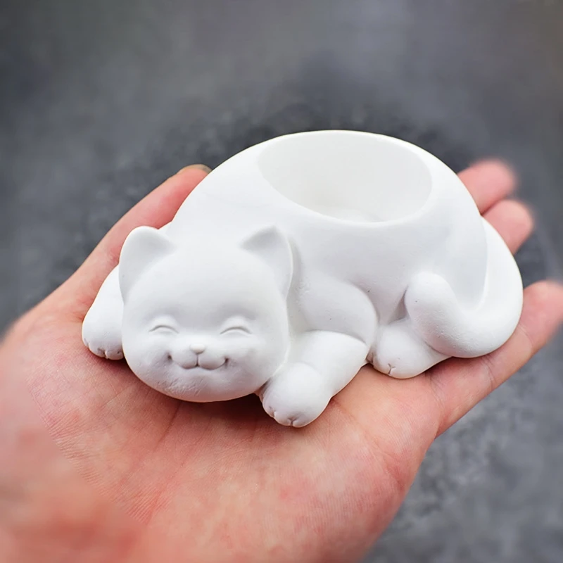 Cat Silicone Flower Pot Mold Cactus Succulent Planter Candlestick Gypsum Mould 875B
Cat Silicone Flower Pot Mold Cactus Succulent Planter Candlestick Gypsum Mould 875B