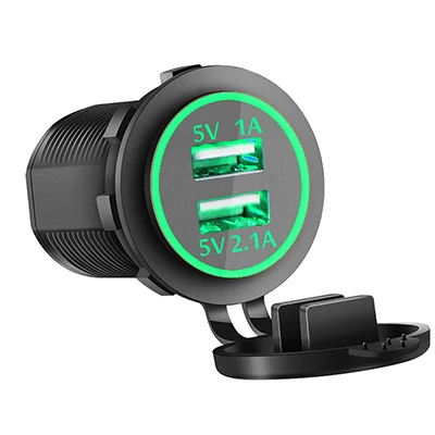 Car Universal Motorcycle Car Charger LED Light Dual USB Charger Power Socket 2.1A Cigarette Light For Motorcycle Auto Truck ATV
Car Universal Motorcycle Car Charger LED Light Dual USB Charger Power Socket 2.1A Cigarette Light For Motorcycle Auto Truck ATV