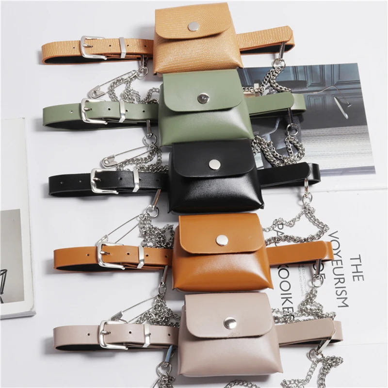 Fullyoung Punk Personality European Women's Pockets and American Small Pin Chain, Wild Belt, Simple Fashion, Small Change Pocket
Fullyoung Punk Personality European Women's Pockets and American Small Pin Chain, Wild Belt, Simple Fashion, Small Change Pocket