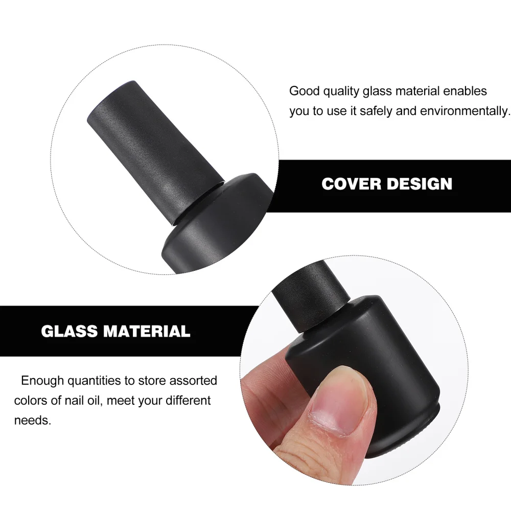 10pcs Cylindrical Empty Nail Polish Bottle Glass Nail Varnish Bottles for Salon 
10pcs Cylindrical Empty Nail Polish Bottle Glass Nail Varnish Bottles for Salon