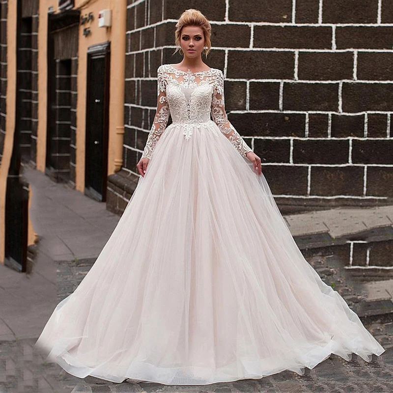 Ball Gown Wedding Dress 2020 Vintage Lace Appliques Long Sleeves Wedding Gowns Bride Dress Plus Size vestido de novia
Ball Gown Wedding Dress 2020 Vintage Lace Appliques Long Sleeves Wedding Gowns Bride Dress Plus Size vestido de novia