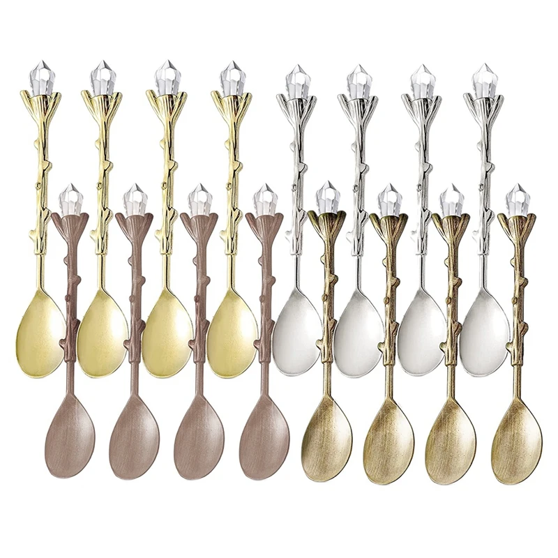 16 Pcs Retro Crystal Head Branch Carved Alloy Small Spoon Creative Mug Spoon Coffee Ice Cream Spoon Carved Spoon
16 Pcs Retro Crystal Head Branch Carved Alloy Small Spoon Creative Mug Spoon Coffee Ice Cream Spoon Carved Spoon