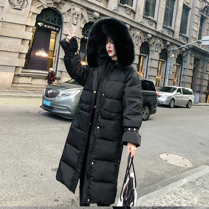 SHZQ Newest High Quality Winter Women Coat Down Jacket Fashion Real Fox Fur Collar 90% White Duck Down Hooded Long Warm Outwear
SHZQ Newest High Quality Winter Women Coat Down Jacket Fashion Real Fox Fur Collar 90% White Duck Down Hooded Long Warm Outwear