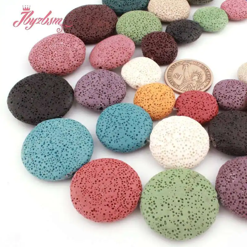 Coin Multicolor Beads Volcanic Lava Rock Stone Spacer Beads for DIY Accessorie Women Men Necklace Bracelet Jewelry Making 15"
Coin Multicolor Beads Volcanic Lava Rock Stone Spacer Beads for DIY Accessorie Women Men Necklace Bracelet Jewelry Making 15"