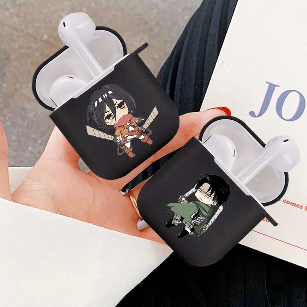 Silicone cover for Airpods 1/2 Earphone Attack on Titan EREN MIKASA LEVI Anime Fundas Airpods Case Air Pods Charging Box Bags
Silicone cover for Airpods 1/2 Earphone Attack on Titan EREN MIKASA LEVI Anime Fundas Airpods Case Air Pods Charging Box Bags