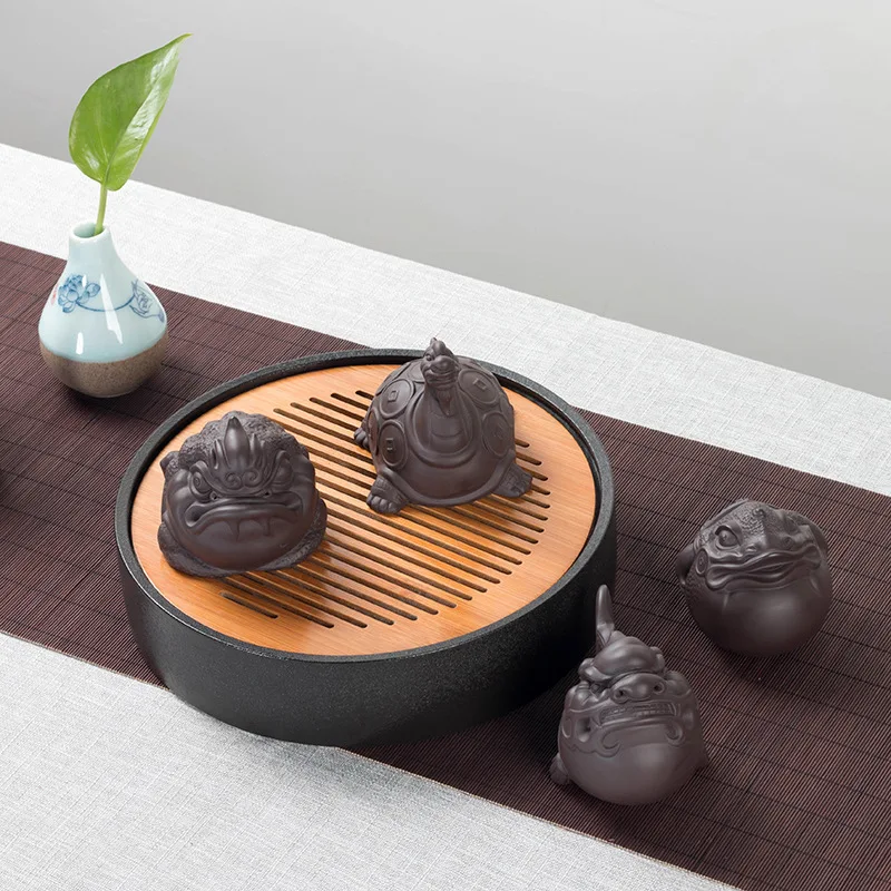 Креативное украшение для чая Zisha Lucky Jinbao для домашних животных, офисный подарок, чайный набор, аксессуары для чайной церемонии
Креативное украшение для чая Zisha Lucky Jinbao для домашних животных, офисный подарок, чайный набор, аксессуары для чайной церемонии