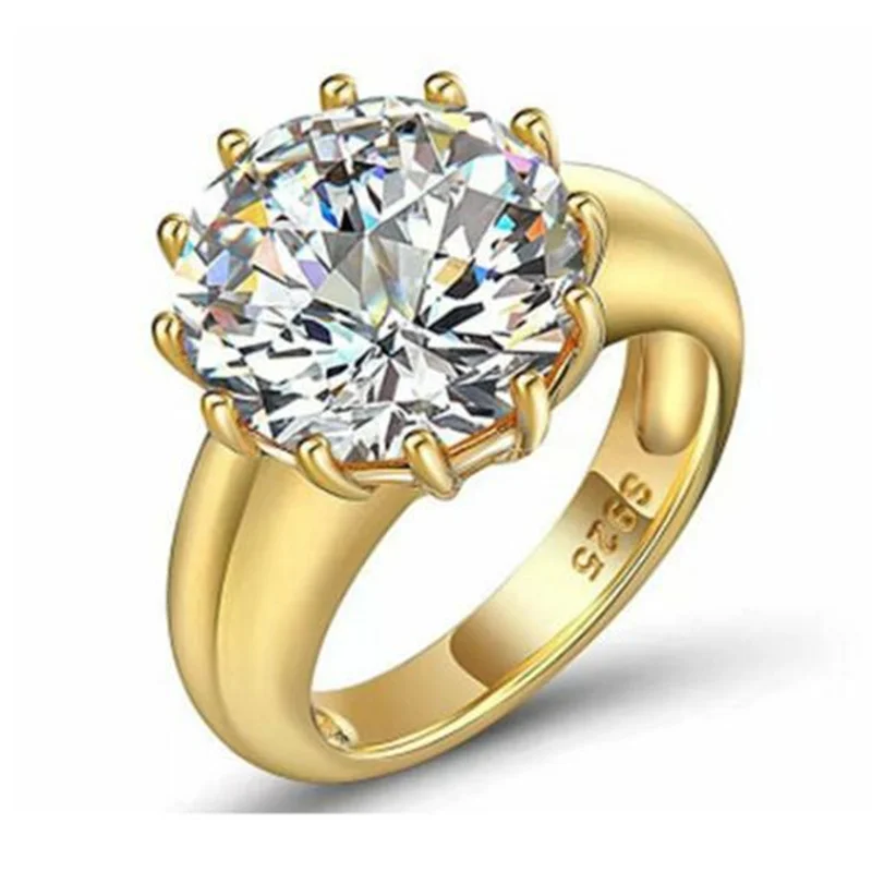 Simple Luxury Round Crystal Women's Rings Classic Ladies Gold Color Rings Accessories Vintage Jewelry Gifts
Simple Luxury Round Crystal Women's Rings Classic Ladies Gold Color Rings Accessories Vintage Jewelry Gifts