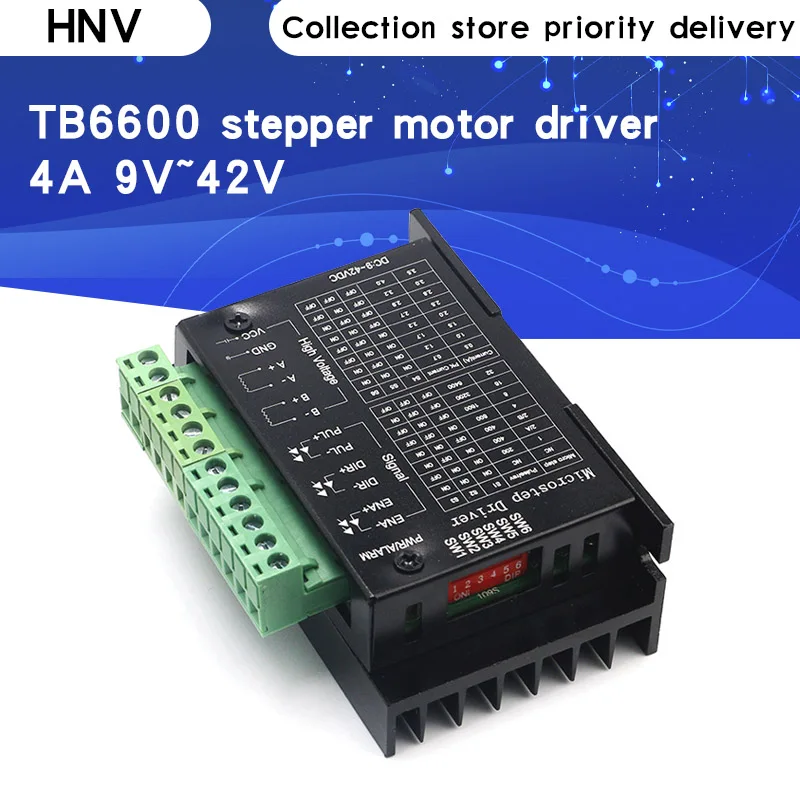 

TB6600 Stepper Motor Driver 4A 9~42V TTL 32 Micro-Step CNC 1 Axis NEW 2 or 4 Phase of Stepper Moto 42, 57, 86