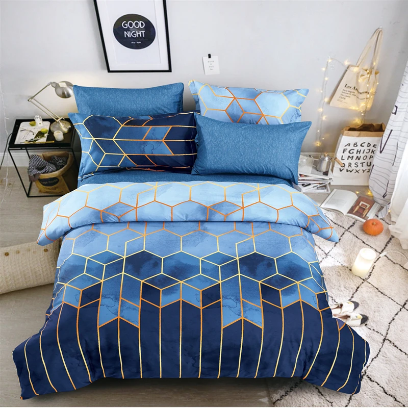 Geometric Rhombus Fashion Bedding Set 2/3pcs Soft Polyester Duvet Cover Pillowcase Set US EU Queen King Size Bedclothes Bed Set
Geometric Rhombus Fashion Bedding Set 2/3pcs Soft Polyester Duvet Cover Pillowcase Set US EU Queen King Size Bedclothes Bed Set