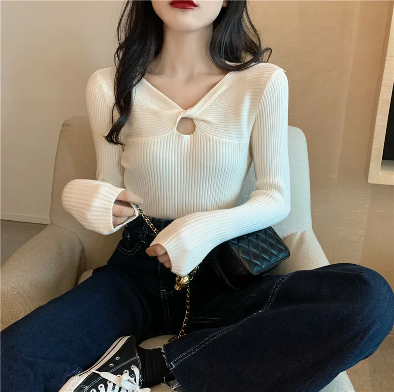 Pullovers Women Autumn Winter Sweaters Solid Cross collar Loose Casual Daily Basic Womens Knitted Basic Chic Long Sleeve Sweater
Pullovers Women Autumn Winter Sweaters Solid Cross collar Loose Casual Daily Basic Womens Knitted Basic Chic Long Sleeve Sweater