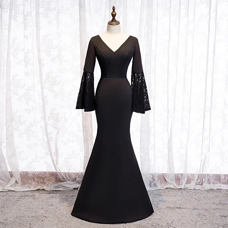 Bespoke Occasion Dresses Illusion V-Neck Full Lace Tulle Embroidery Backless Luxury Black Vintage Lady Formal Evening Gown HB175
Bespoke Occasion Dresses Illusion V-Neck Full Lace Tulle Embroidery Backless Luxury Black Vintage Lady Formal Evening Gown HB175
