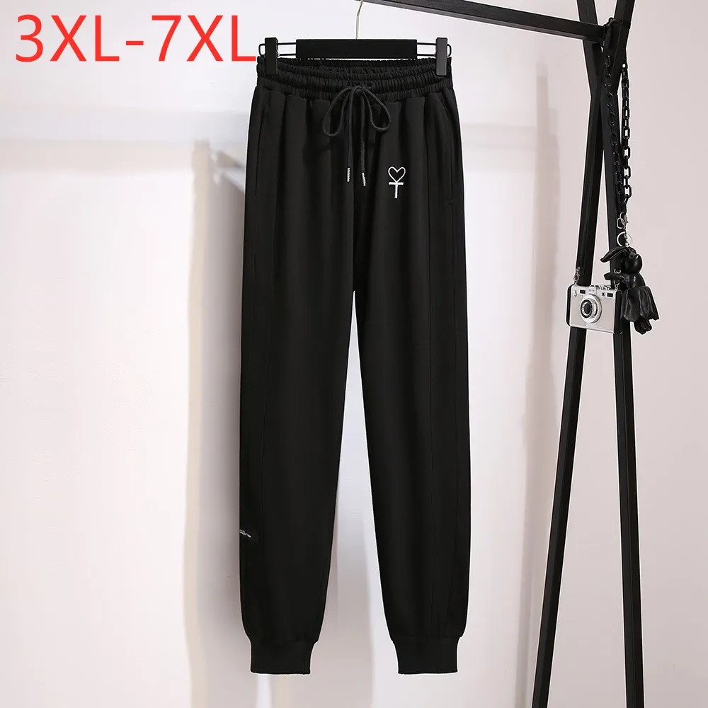 New Autumn Winter Plus Size Women Jogger Pants For Women Large Loose Drawstring Cotton Black Sports Pants 3XL 4XL 5XL 6XL 7XL
New Autumn Winter Plus Size Women Jogger Pants For Women Large Loose Drawstring Cotton Black Sports Pants 3XL 4XL 5XL 6XL 7XL