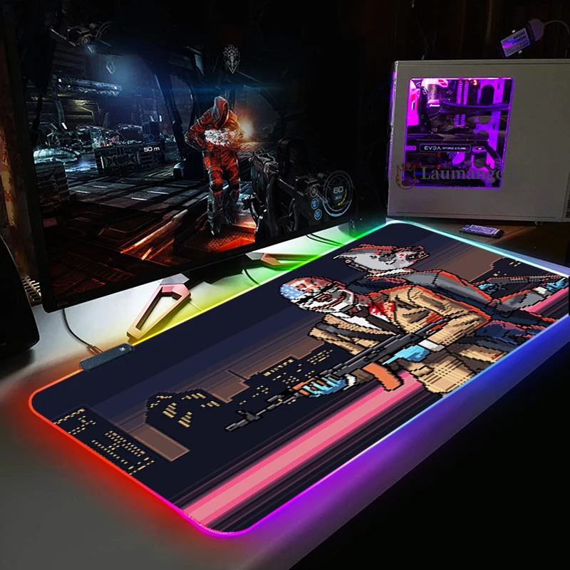 Anime-hotline miami Mouse Pad XXL USB LED Color Lighting Locking-Edge Thickened RGB Mouse Pad Speed Control Gamer Keyboard Desks
Anime-hotline miami Mouse Pad XXL USB LED Color Lighting Locking-Edge Thickened RGB Mouse Pad Speed Control Gamer Keyboard Desks