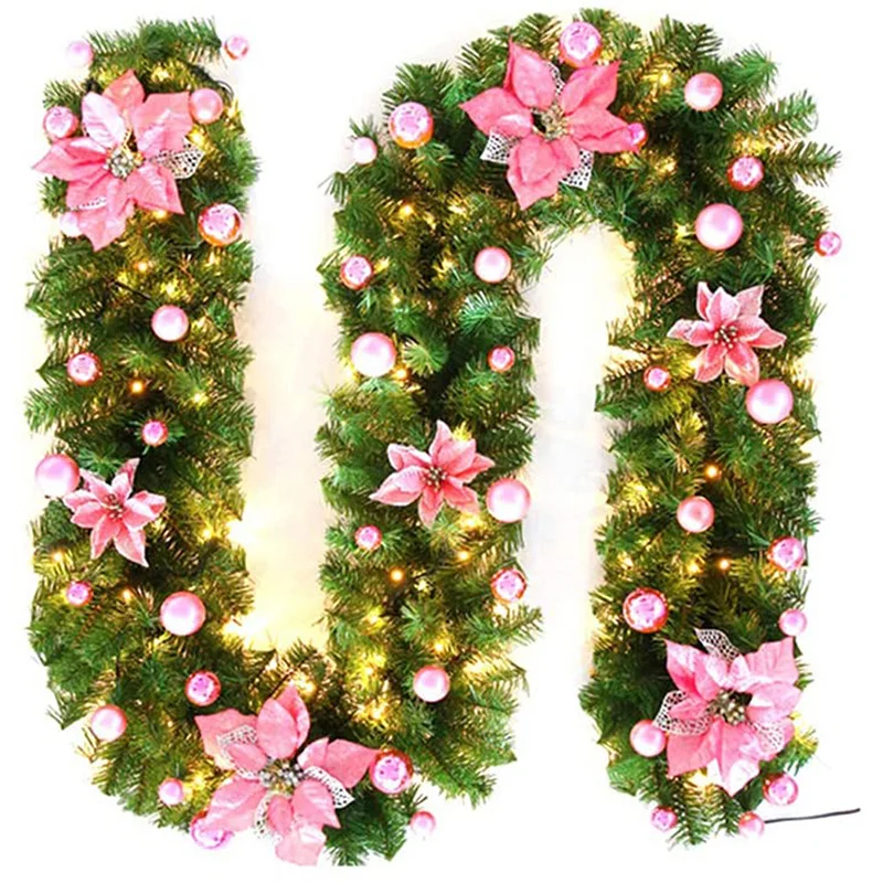 Christmas Decoration Rattan with Light 2.7m Artificial Flower Green Vine Garland New Year Dinner Party Table Decors 
Christmas Decoration Rattan with Light 2.7m Artificial Flower Green Vine Garland New Year Dinner Party Table Decors