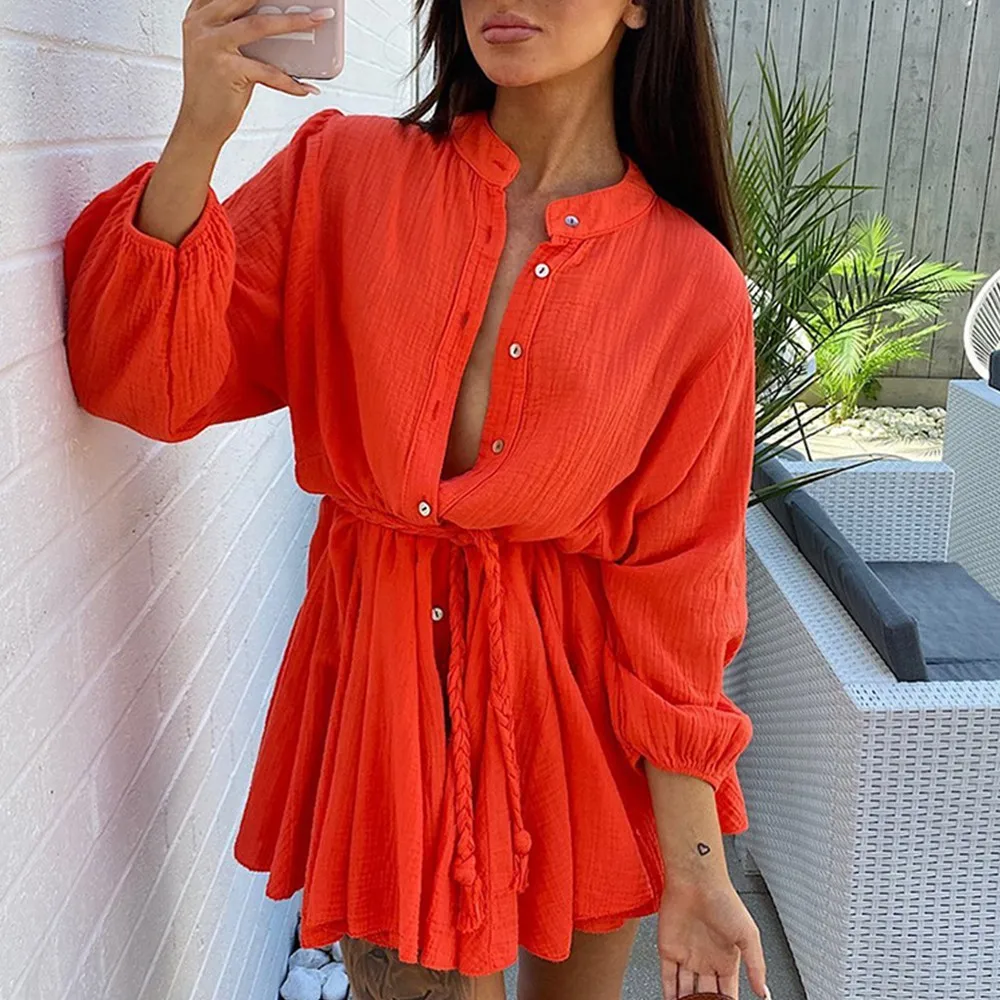 Lady Office Fashion Long Sleeve Oversize Solid Dress Women Elegant V Neck Thin Breathable Translucent French Garment Mini Dress
Lady Office Fashion Long Sleeve Oversize Solid Dress Women Elegant V Neck Thin Breathable Translucent French Garment Mini Dress