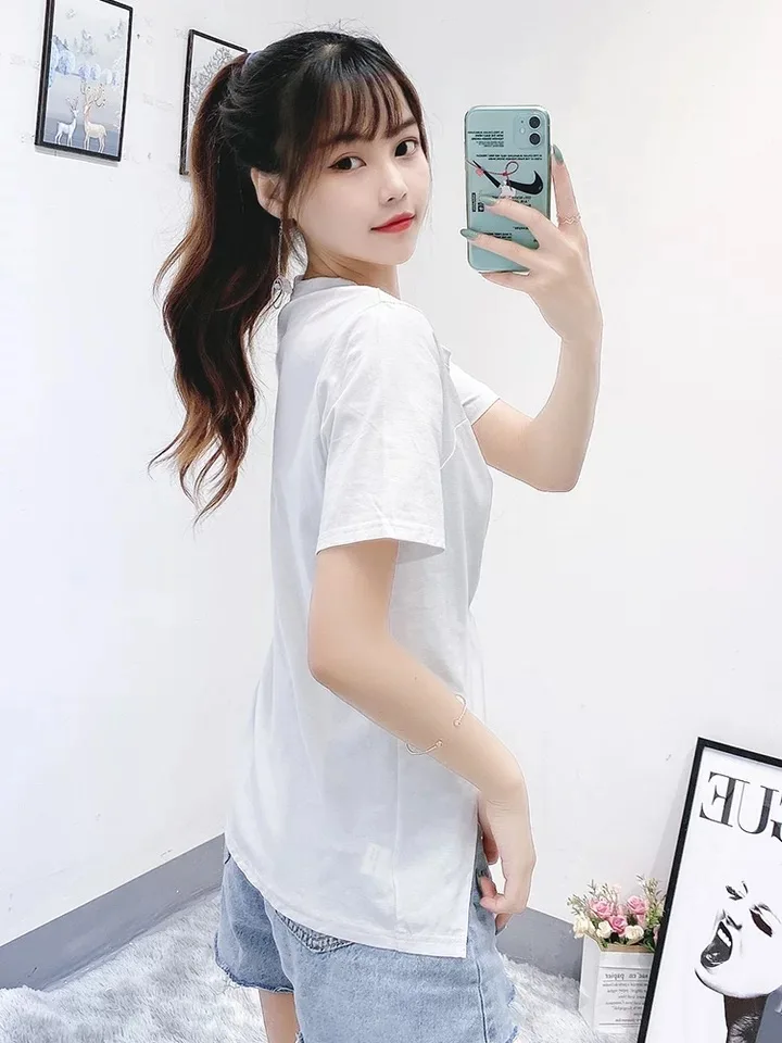 Tops T Shirt Women white Short Sleeve Tshirt Women T Shirt Cotton Tee Shirt Femme
Tops T Shirt Women white Short Sleeve Tshirt Women T Shirt Cotton Tee Shirt Femme
