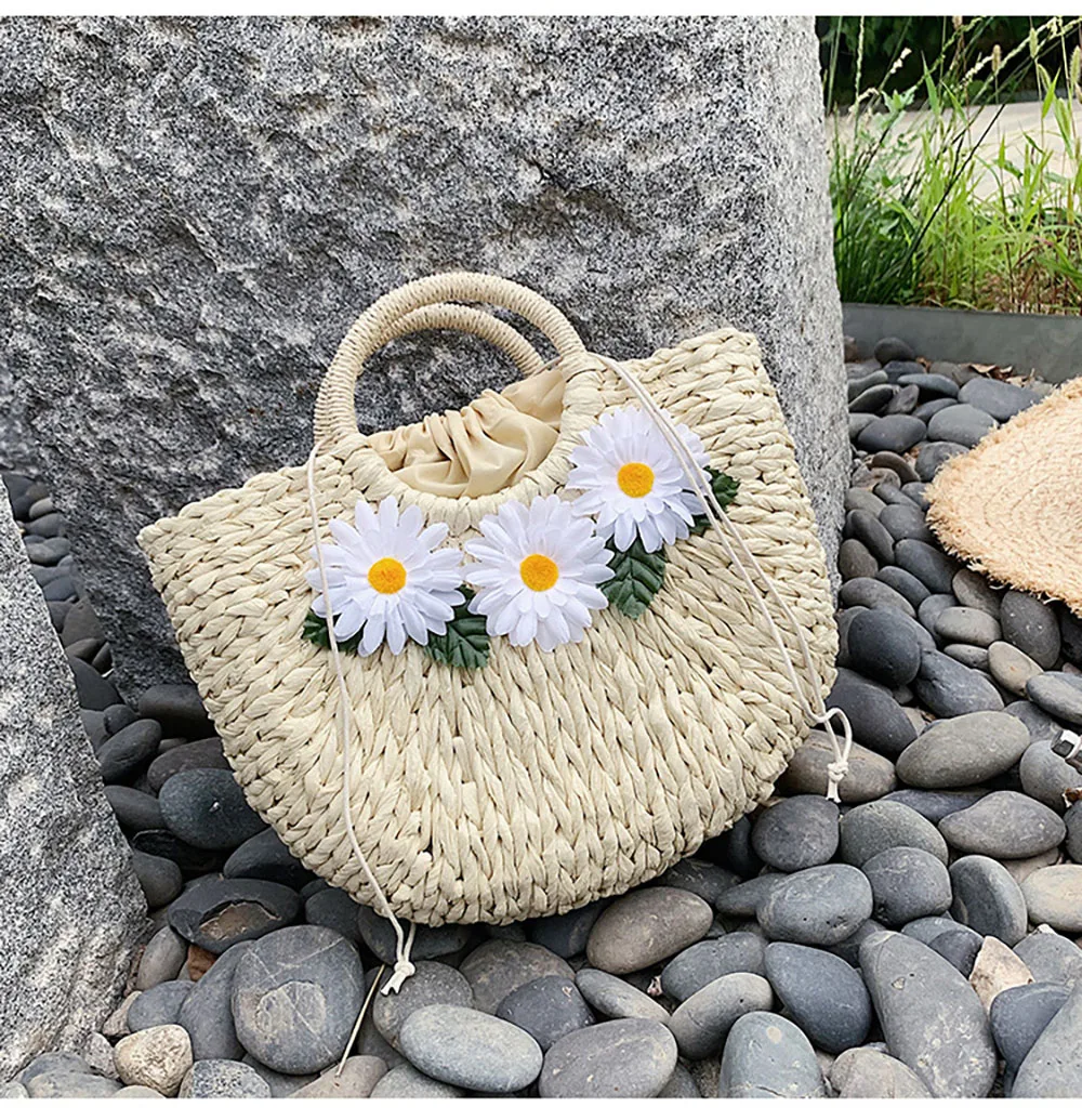 2020 Summer New Arrival Women Casual Vintage Fashion Weave Tote Handbag Ladies Classic Small Flowers Decoration Bags MB755
2020 Summer New Arrival Women Casual Vintage Fashion Weave Tote Handbag Ladies Classic Small Flowers Decoration Bags MB755
