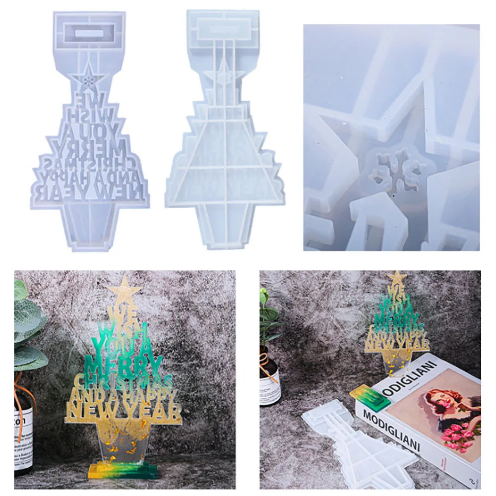 1Pcs Letter Christmas Tree Decoration Silicone Mold Crystal Epoxy Resin Mold DIY Home Decorations Making Tool
1Pcs Letter Christmas Tree Decoration Silicone Mold Crystal Epoxy Resin Mold DIY Home Decorations Making Tool