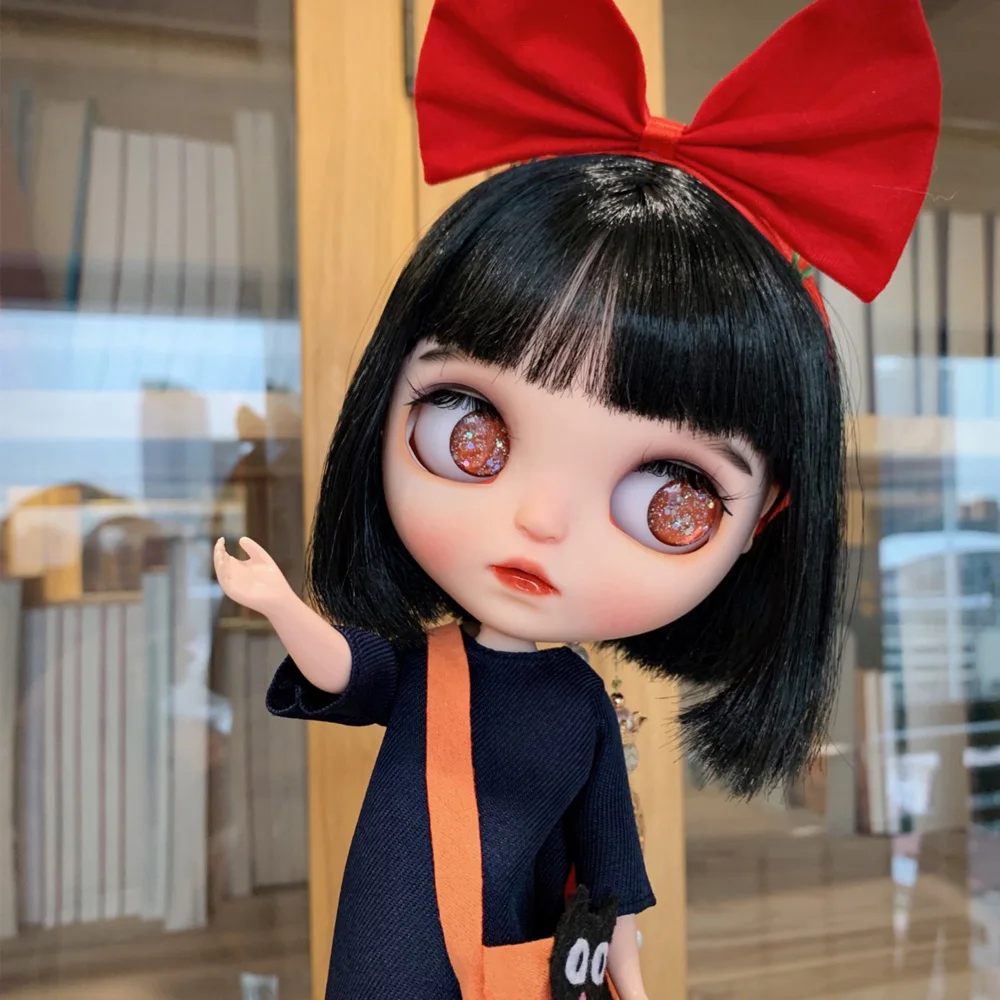 

Кукла neo Blyth NBL 1/6 BJD с матовым лицом под заказ, кукла с большими глазами, шарнирная кукла с париком и глазами для сна, нежная девушка