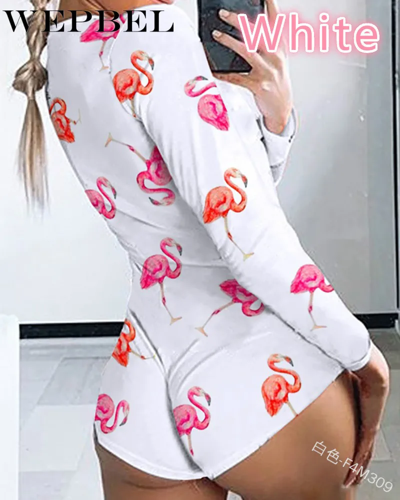 WEPBEL Women Sexy Deep V Neck Skinny Jumpsuit Long Sleeve Single Breasted Romper Lady Overalls Homewear
WEPBEL Women Sexy Deep V Neck Skinny Jumpsuit Long Sleeve Single Breasted Romper Lady Overalls Homewear
