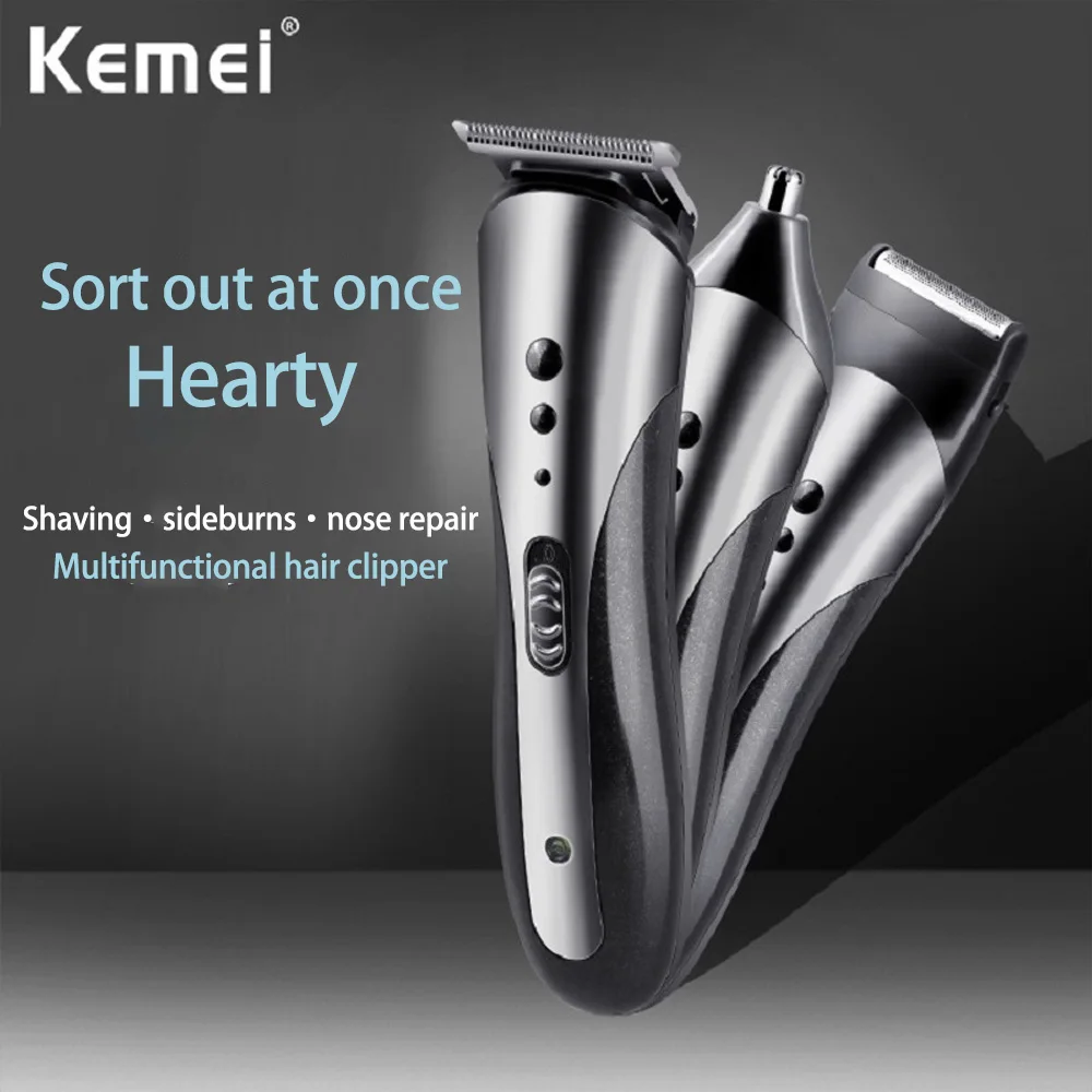 

Electric shaver Kemei KM-1407 shaver hair clipper nose hair trimmer three-in-one haircut set kemei household appliances clippers