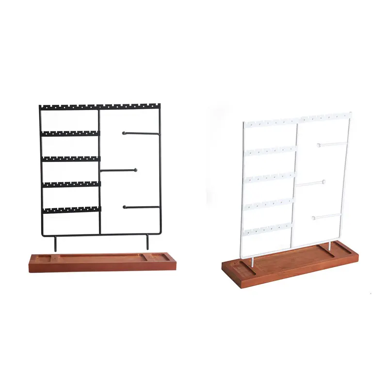 5-Tier Earring Holder with Wooden Tray,Jewelry Organizer Holder for Earrings Necklaces Bracelets Watches and Rings
5-Tier Earring Holder with Wooden Tray,Jewelry Organizer Holder for Earrings Necklaces Bracelets Watches and Rings