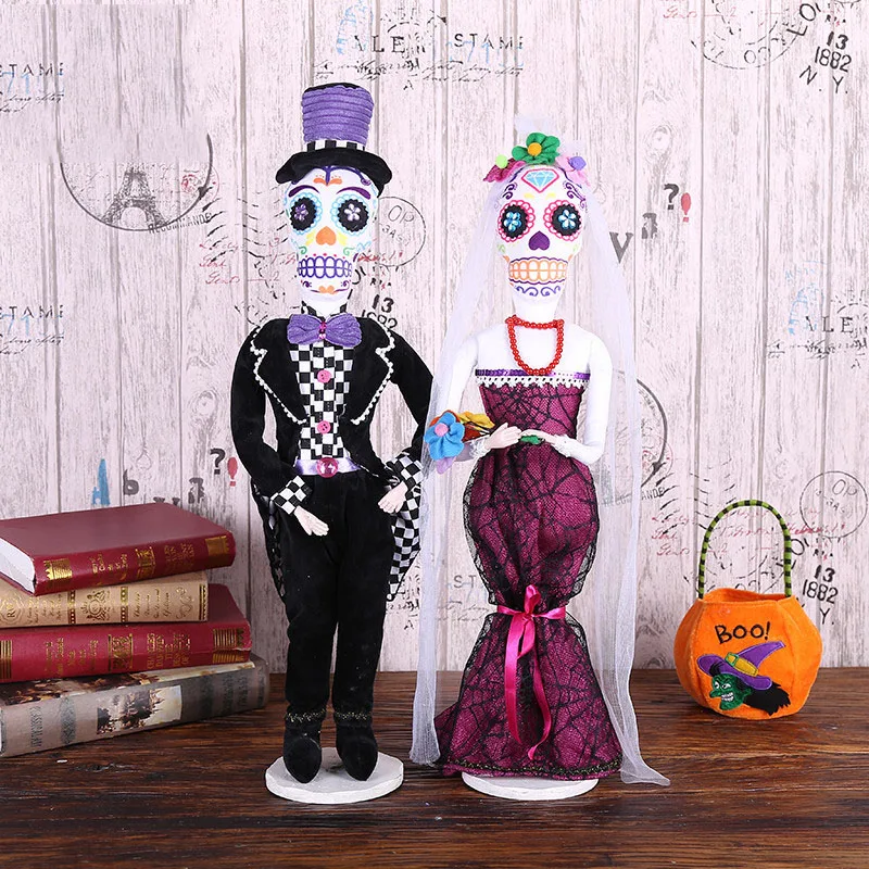 Хеллоуина Новые Креативные Жених и невеста скелеты Хэллоуин вечерние принадлежности для домашнего декора 
Хеллоуина Новые Креативные Жених и невеста скелеты Хэллоуин вечерние принадлежности для домашнего декора