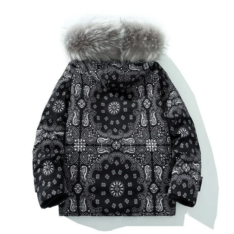 Cashew Flower Down Padded Jacket Men's Tide Brand ins Winter Thickened Loose Couples Cotton-Padded Clothes Bread Clothes Korean 
Cashew Flower Down Padded Jacket Men's Tide Brand ins Winter Thickened Loose Couples Cotton-Padded Clothes Bread Clothes Korean
