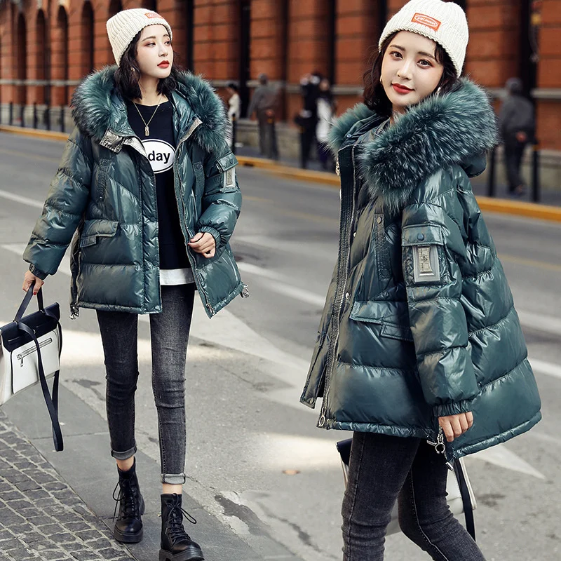 Пуховик женский средней и большой длины, утолщенный теплый пуховик с белым утиным пухом и меховым воротником, Корейская версия, новинка 2021
Пуховик женский средней и большой длины, утолщенный теплый пуховик с белым утиным пухом и меховым воротником, Корейская версия, новинка 2021