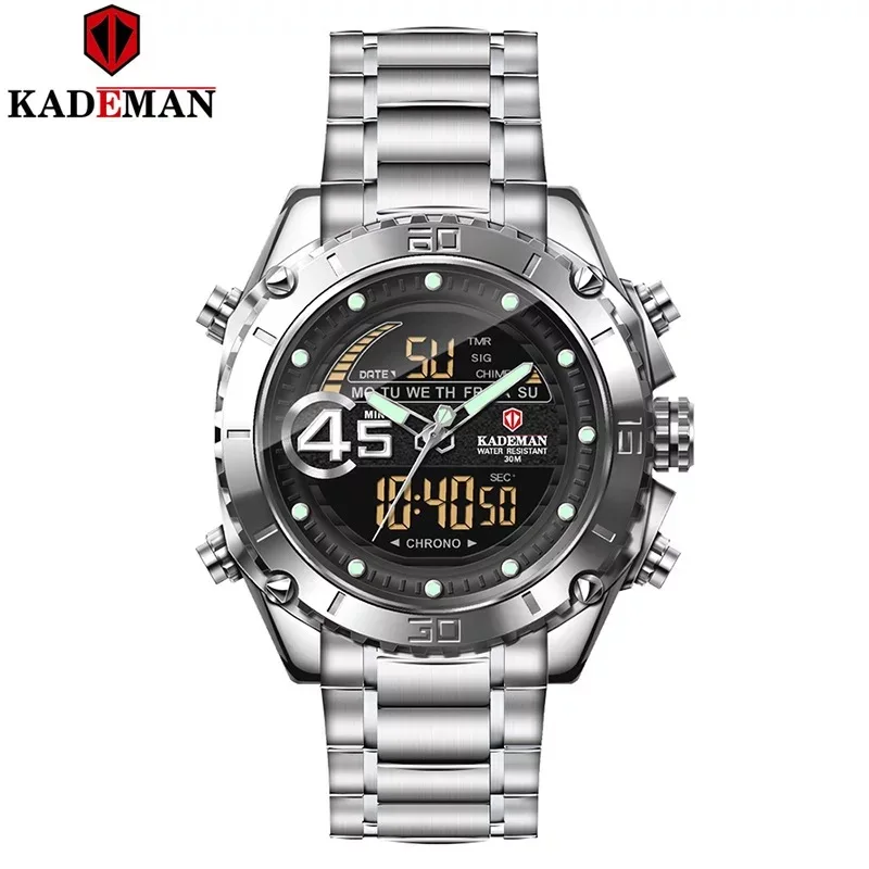 New KDM pointer digital LCD dual display sports outdoor men's watch multifunctional luminous waterproof alloy military watch
New KDM pointer digital LCD dual display sports outdoor men's watch multifunctional luminous waterproof alloy military watch
