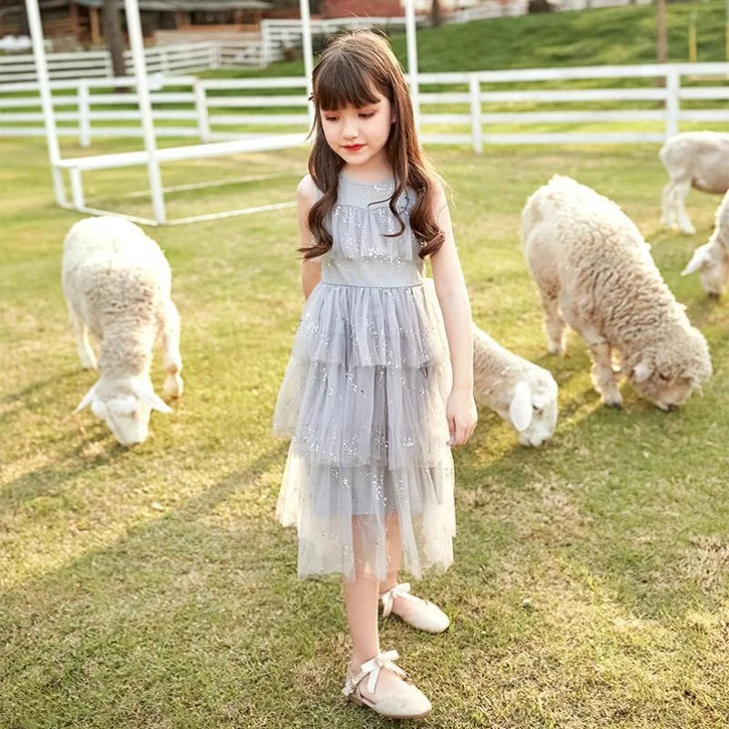 Summer Girls Clothes Sequined Birthday Party Princess Layered Dress Lace Kids Clothes Elegant Dress Children Dress 4-9T
Summer Girls Clothes Sequined Birthday Party Princess Layered Dress Lace Kids Clothes Elegant Dress Children Dress 4-9T