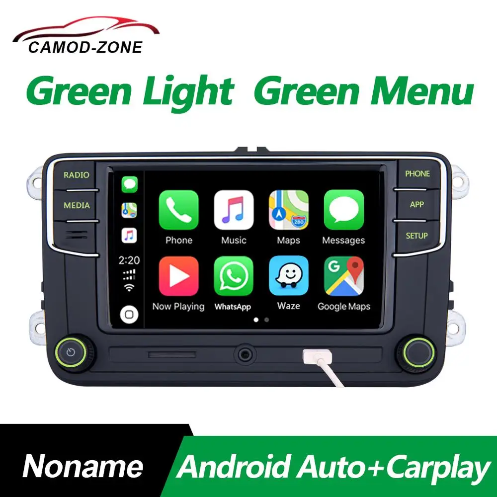 RCD330 Plus RCD330G зеленый светильник Noname Android Автомагнитола 6RD 035 187B для Skoda Octavia Fabia Superb