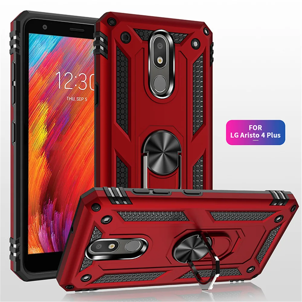 

for LG Aristo 4 Plus Case Cover Armor Rugged Military Shockproof Car Holder Ring Case for LG Aristo 4 4plus X220 X320 K30 2019