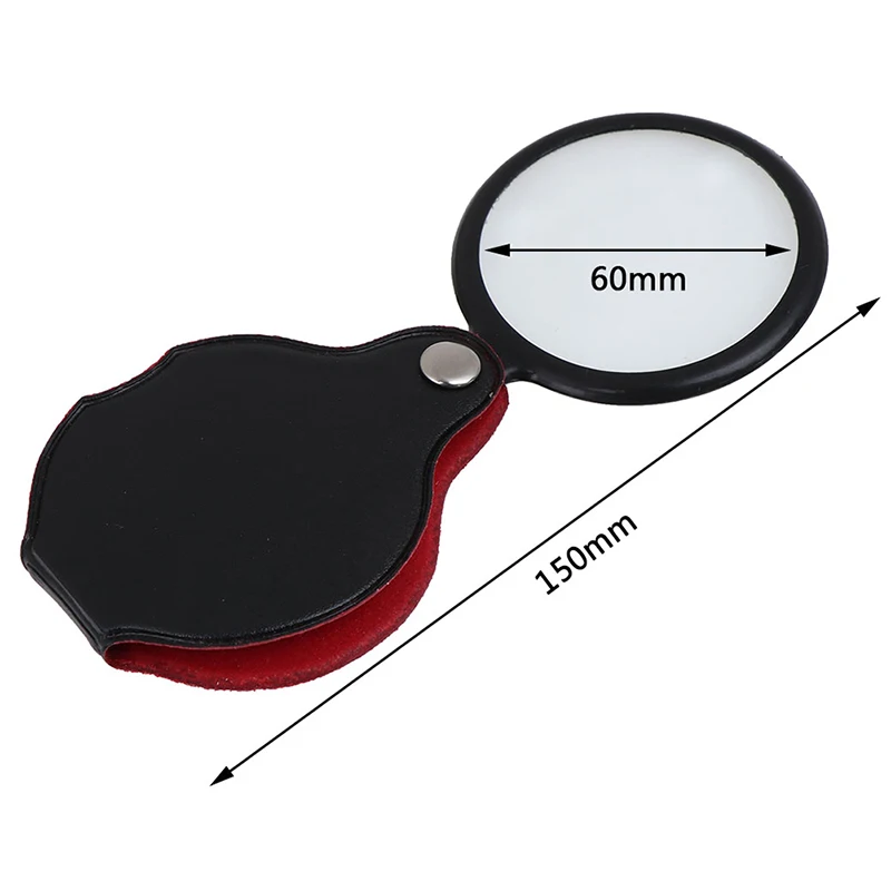 1Pc Mini Pocket 8X 50mm Folding Jewelry Magnifier Magnifying Eye Glass Loupe Lens Tool Parts