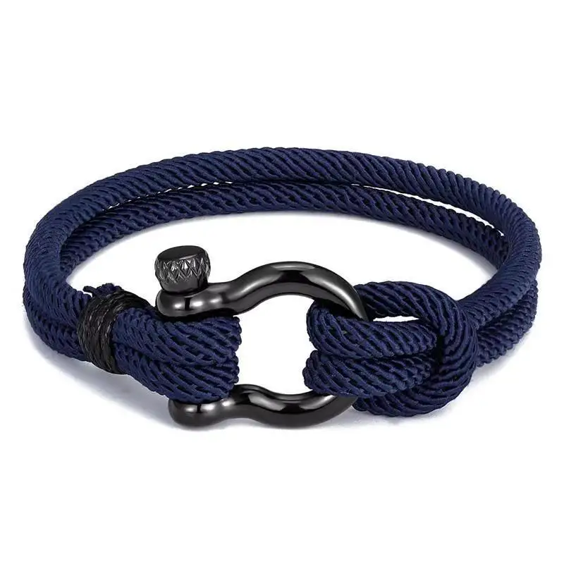 2021 New Black Stainless Steel Sports Buckle U-shaped Navy Style Parachute Rope Survival Buckle Bracelet for Men and Women
2021 New Black Stainless Steel Sports Buckle U-shaped Navy Style Parachute Rope Survival Buckle Bracelet for Men and Women