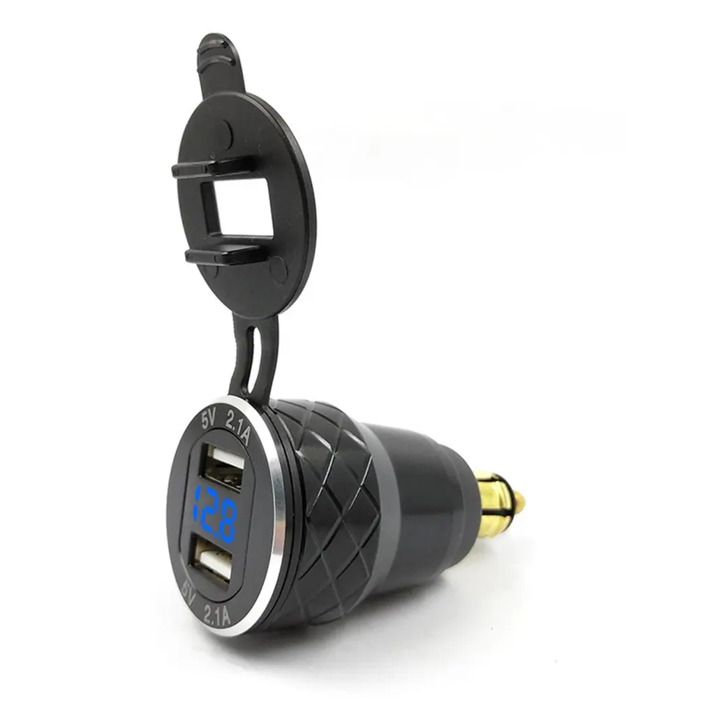 Автомобильное зарядное устройство гнездо двойной USB порт LED вольт дисплей