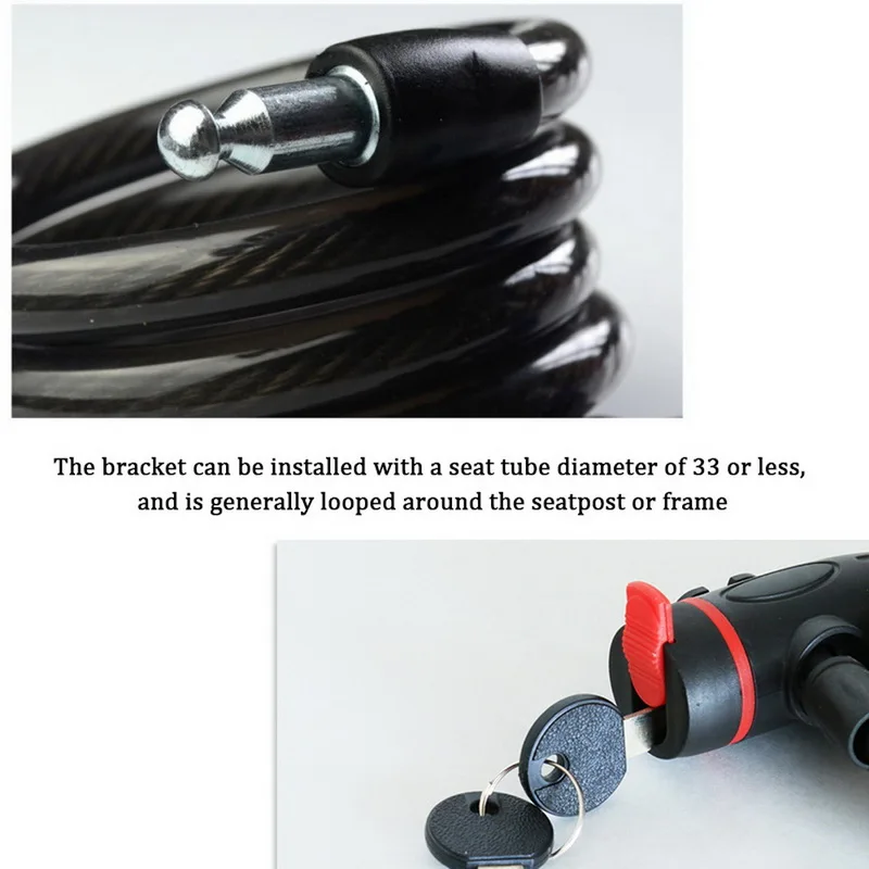 Bicycle Lock Anti-theft Chain Wire Lock For Bike Cycling Accessories Electric Bicycle Equipment Security Lock Bike Protecter
Bicycle Lock Anti-theft Chain Wire Lock For Bike Cycling Accessories Electric Bicycle Equipment Security Lock Bike Protecter
