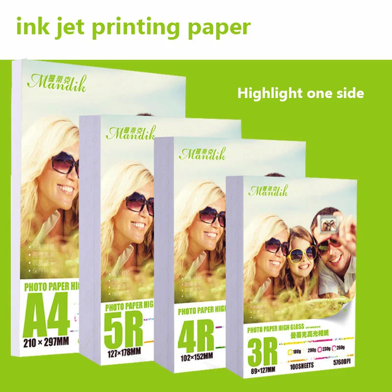 5 Inch/6 Inch/a4/a3 Photo Paper Inkjet Printer Paper Single-sided High Gloss Photo Paper Color Printing Family Photo Paper
5 Inch/6 Inch/a4/a3 Photo Paper Inkjet Printer Paper Single-sided High Gloss Photo Paper Color Printing Family Photo Paper