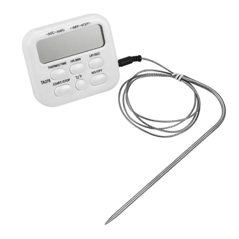 Digital Electric Meat Cooking Water Food Thermometer Probe Oven BBQ Kitchen Tool Probe Digital Thermometer Indoor Outdoor Clock
Digital Electric Meat Cooking Water Food Thermometer Probe Oven BBQ Kitchen Tool Probe Digital Thermometer Indoor Outdoor Clock