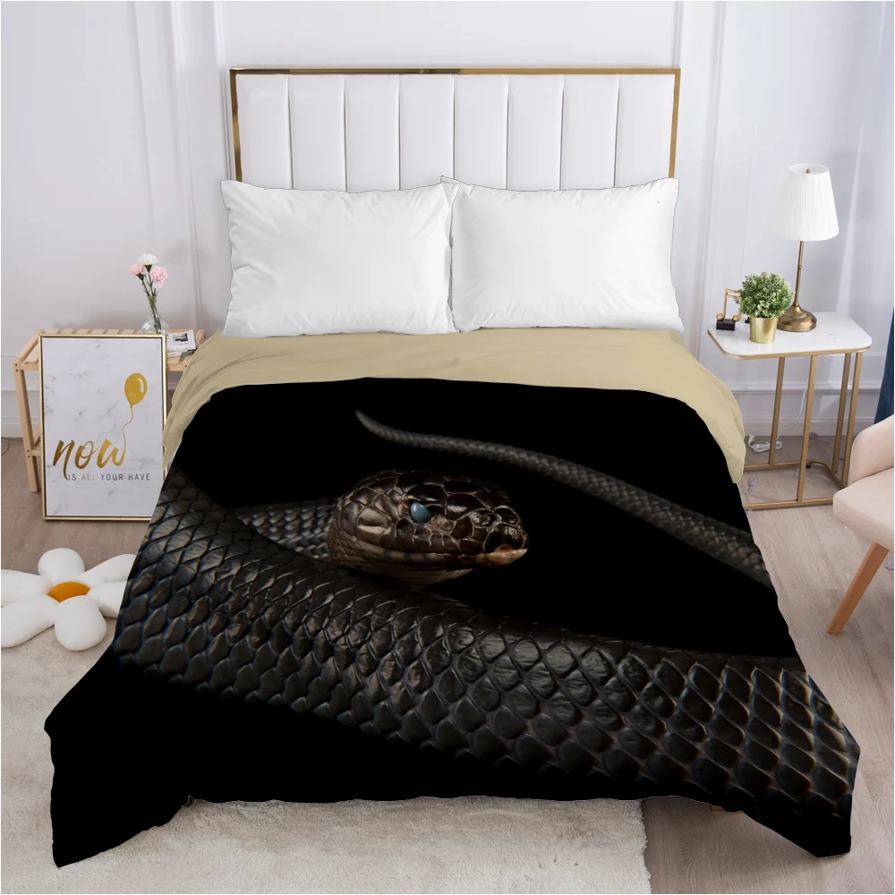 

Snake Duvet cover Quilt/Blanket/Comfortable Case Double King Bedding 140x200 240x220 200x200 for Home black