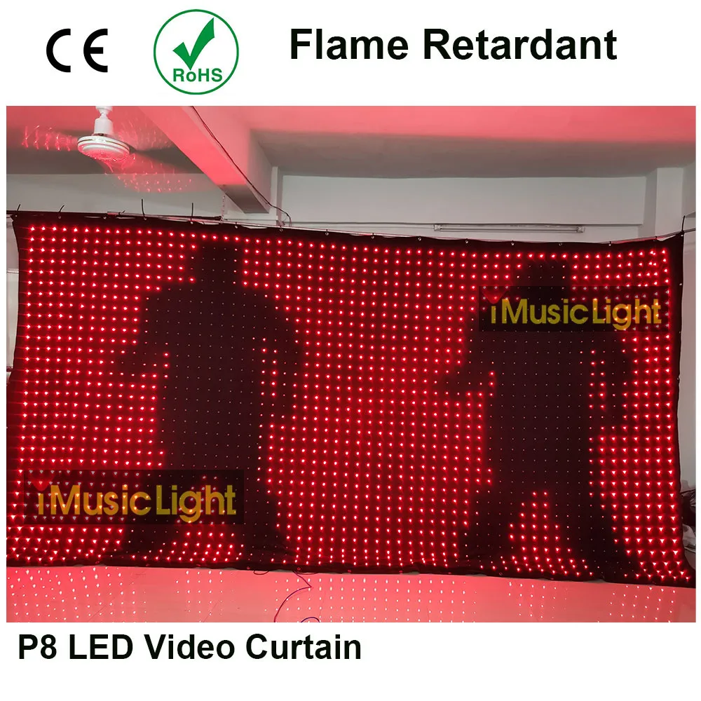 P8 3M X 4M PC/DMX контроллер светодиодный видеосъемка занавеска RGB Displayl для вечерние