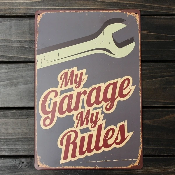 Tin Sign \Garage Rule\" Metal Wall Art Decor Rustic Plaque Bar Cafe House Home Decor"
Tin Sign \Garage Rule\" Metal Wall Art Decor Rustic Plaque Bar Cafe House Home Decor"