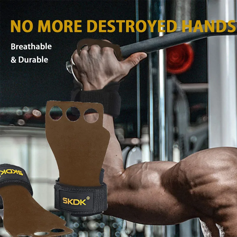 1 Pair Hand Grip Leather Crossfit Gymnastics Guard Palm Protectors Glove 3 Hole Non-Slip Pull Up Bar Weightlifting Glove Fitness
1 Pair Hand Grip Leather Crossfit Gymnastics Guard Palm Protectors Glove 3 Hole Non-Slip Pull Up Bar Weightlifting Glove Fitness
