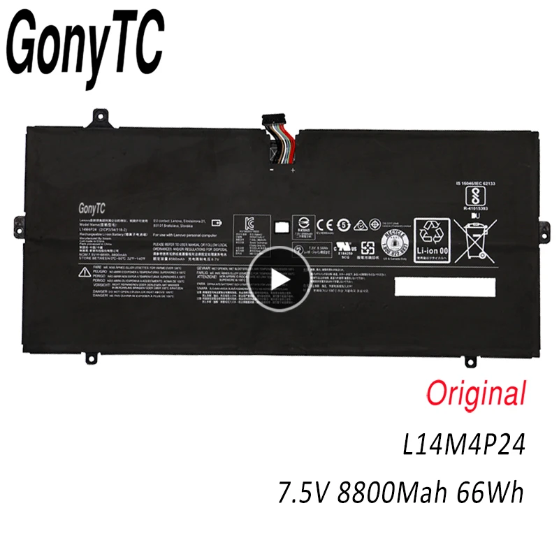 Оригинальный аккумулятор GONYTC L14M4P24 для ноутбука Lenovo YOGA 4 PRO 900 900-13ISK 900-IFI 900-ISE 5B10H43261 L14L4P24
Оригинальный аккумулятор GONYTC L14M4P24 для ноутбука Lenovo YOGA 4 PRO 900 900-13ISK 900-IFI 900-ISE 5B10H43261 L14L4P24