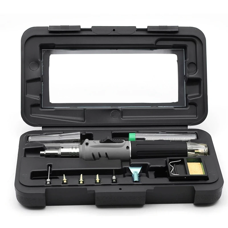 Soldering Iron Professional 10 in 1 Soldering Iron Set Butane Gas Soldering Iron Set 26Ml Welding Torch Kit Tool
Soldering Iron Professional 10 in 1 Soldering Iron Set Butane Gas Soldering Iron Set 26Ml Welding Torch Kit Tool
