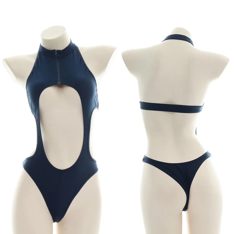 Japanese Girl High Split Open Chest Hollow Out School Cosplay Sukumizu Swimsuit Sexy Zipper Backless Swimwear Bodysuit Beachwear
Japanese Girl High Split Open Chest Hollow Out School Cosplay Sukumizu Swimsuit Sexy Zipper Backless Swimwear Bodysuit Beachwear