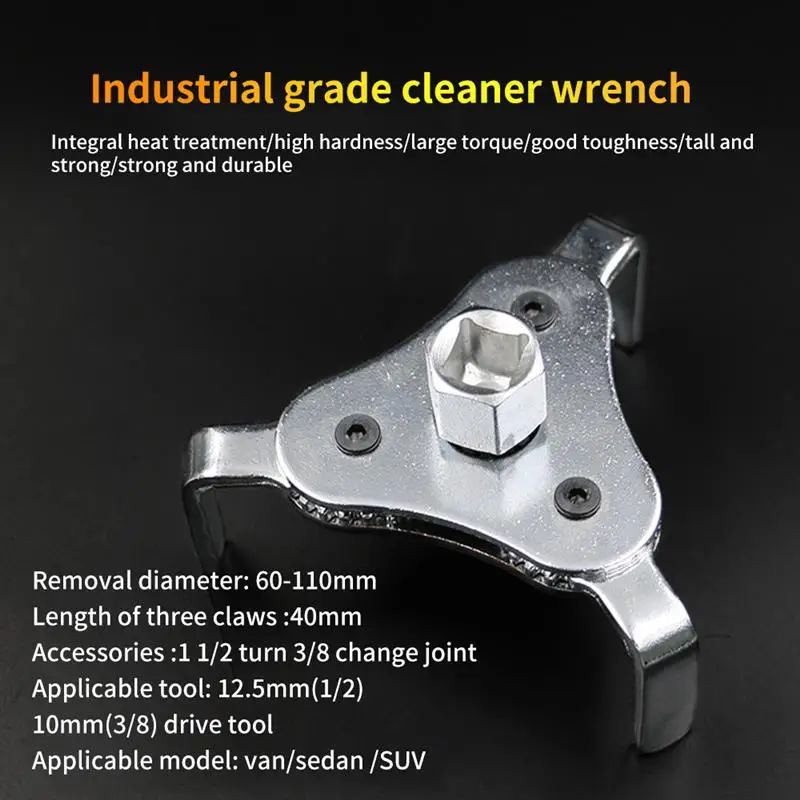45# Steel Machine Oil Fuel Filter Wrench Flat Jaw Oil Grid Removal Tool With 2/1 to 3/8 Adapter Filter Wrench Adjustable
45# Steel Machine Oil Fuel Filter Wrench Flat Jaw Oil Grid Removal Tool With 2/1 to 3/8 Adapter Filter Wrench Adjustable
