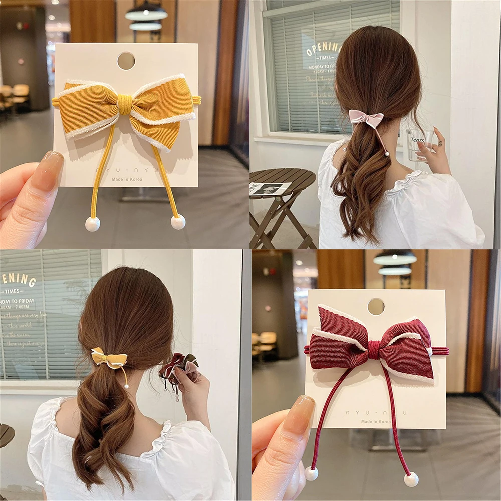 2021 New Fresh Fabric Bow Tie Hair Ring Hair Rope Tie Hair Rubber Band Hair Accessories Girl Cute Sweet Head Rope 5 Colors
2021 New Fresh Fabric Bow Tie Hair Ring Hair Rope Tie Hair Rubber Band Hair Accessories Girl Cute Sweet Head Rope 5 Colors